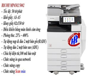 Dịch vụ cho thuê máy in Ricoh MP5002 chất lượng tại KCN Việt Hương